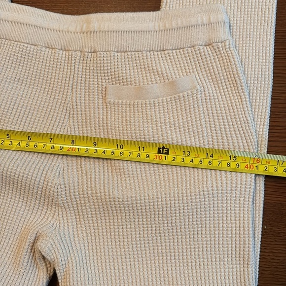 White + Warren XS Waffle Knit Lounge Pants Joggers. Cream. Heavyweight - Picture 6 of 10
